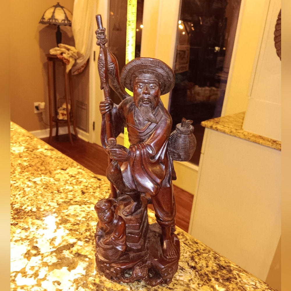 Wooden Handcarved Fisherman
